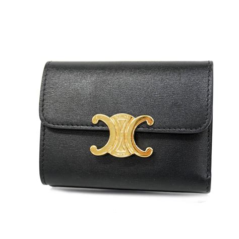 celine trifold wallet|Small trifold wallet in triomphe Embossed smooth calfskin.